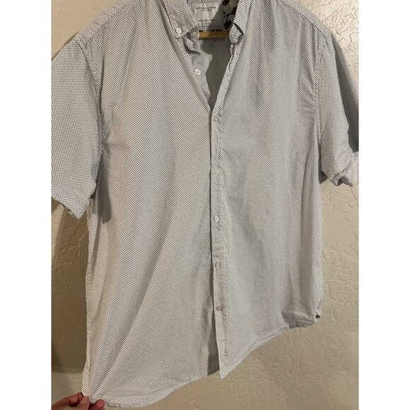 Denim & Flower Ricky Singh Extra Large Polka Dot Mens Button Down Shirt - Picture 4 of 9